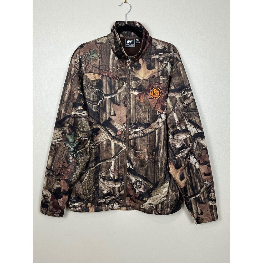 White Bear Clothing Co Mens XL Camo Jacket Mossy Oak Break-Up Infinity Full Zip
